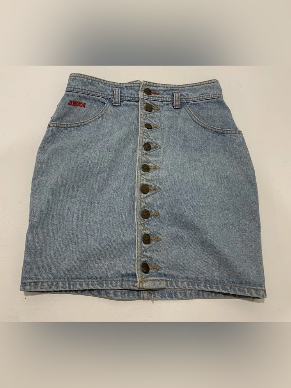 JAMES CAT Women's Front Pocket Denim Skirt Size 28